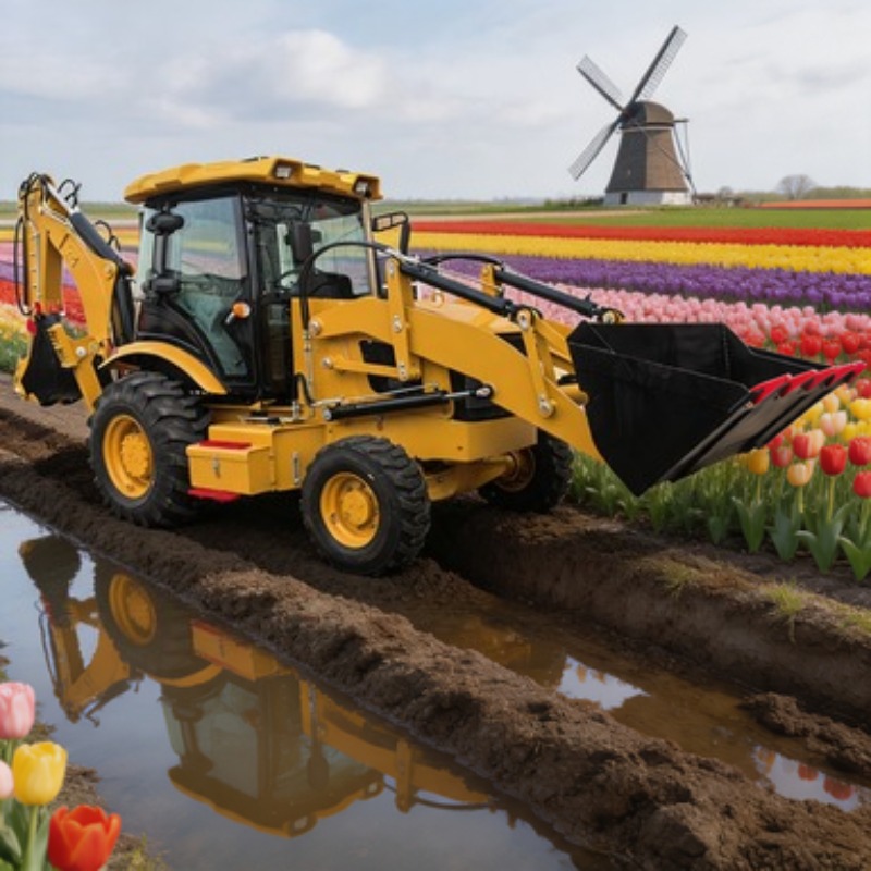 Tractor Backhoe - 4x4 Backhoe Loader Digger Tractor Machine
