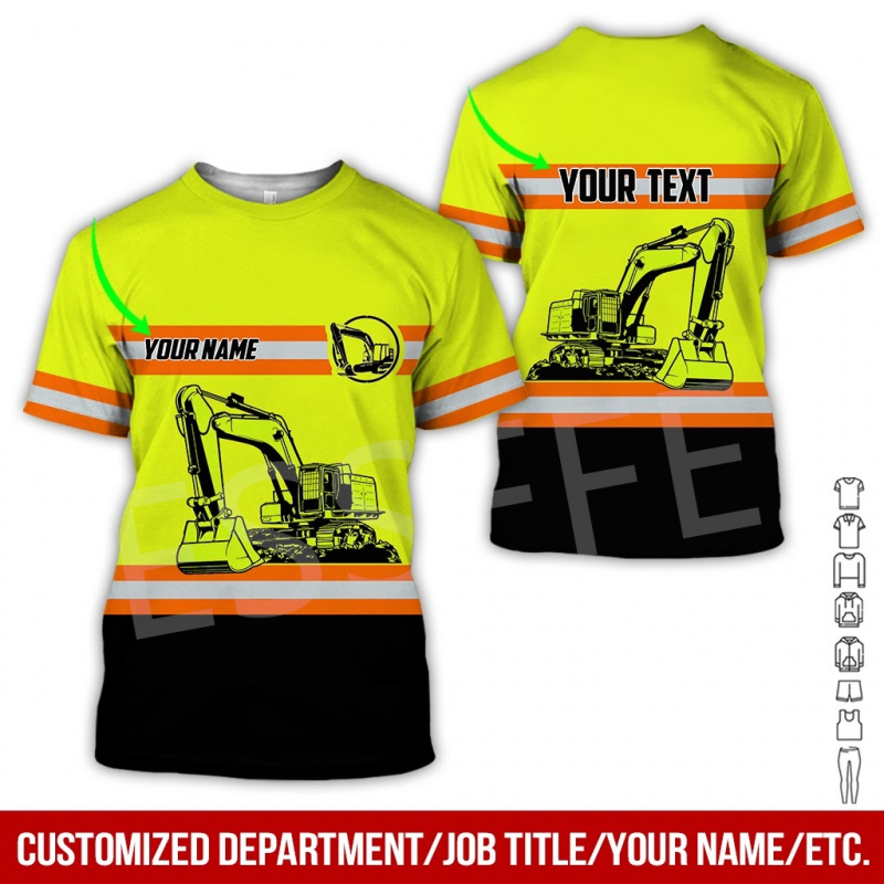 1 Piece Custom Your Picture Te - Heavy Equipment Names recension och pris