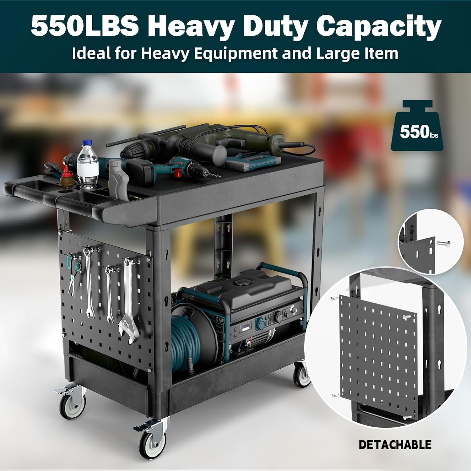 Heavy Duty 2-Shelf Flat Top Wh - Heavy Equipment Service recension och pris