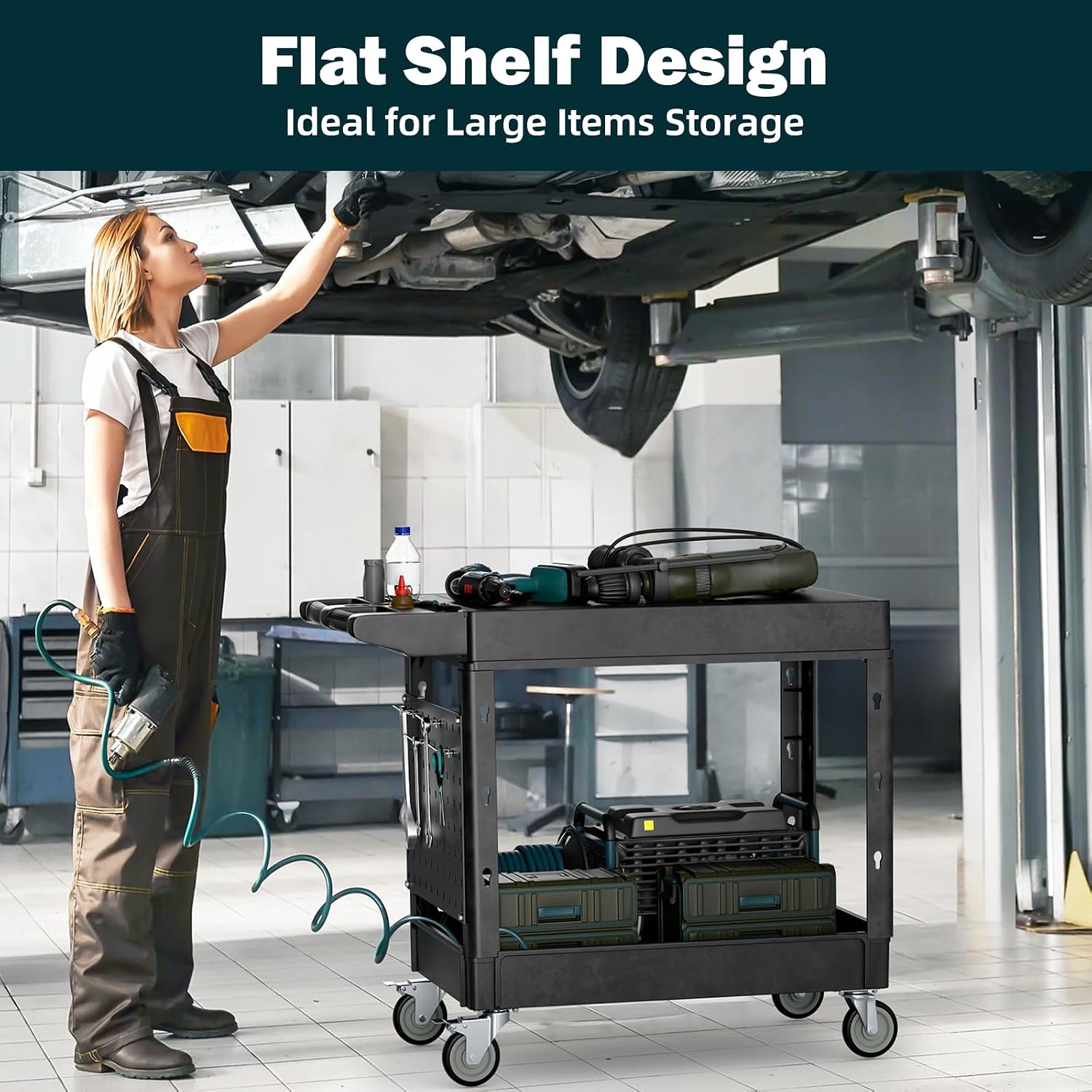 Heavy Duty 2-Shelf Flat Top Wh - Heavy Equipment Service recension och pris