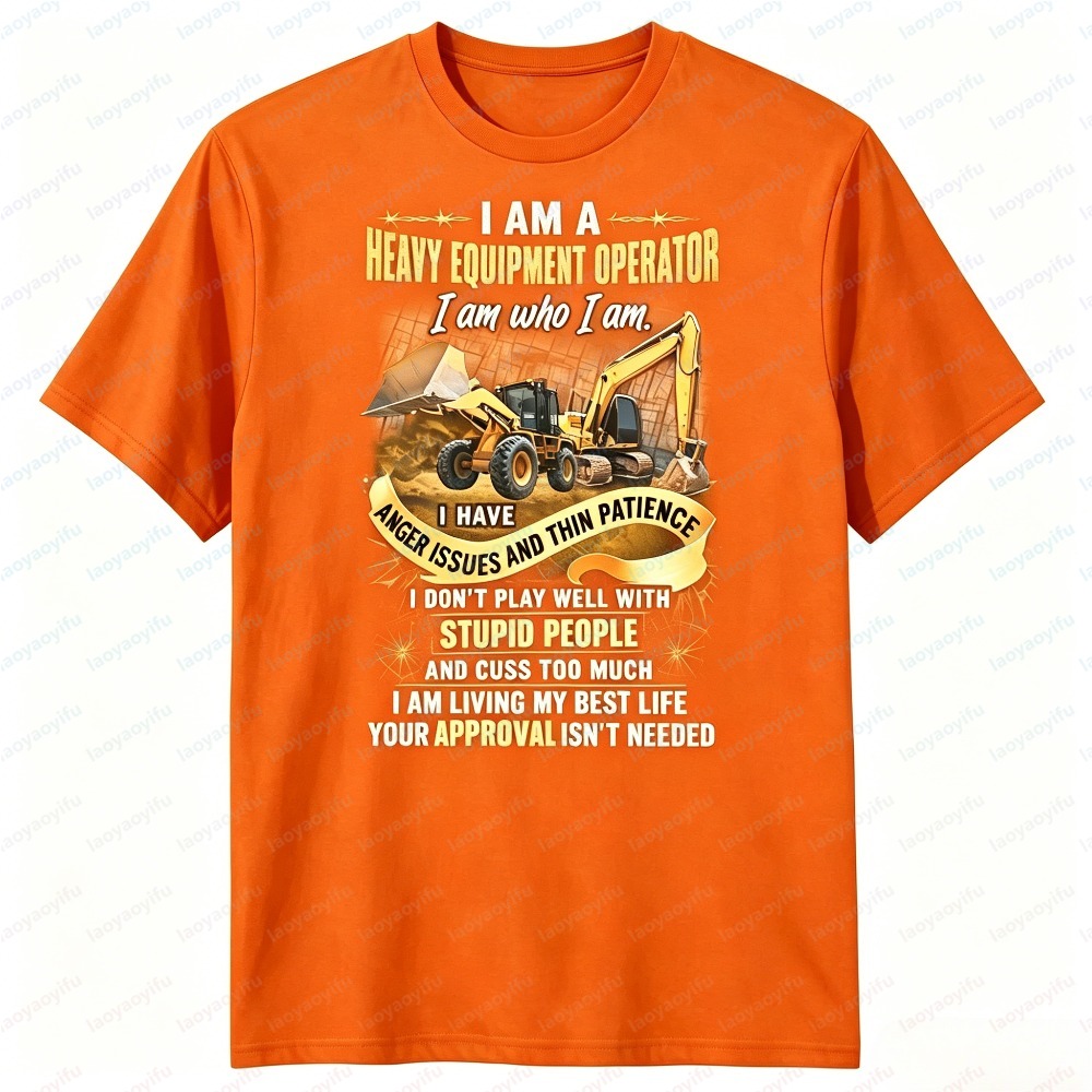 Men Summer Short Sleeve Fashio - Heavy Equipment Operator Shirts recension och pris