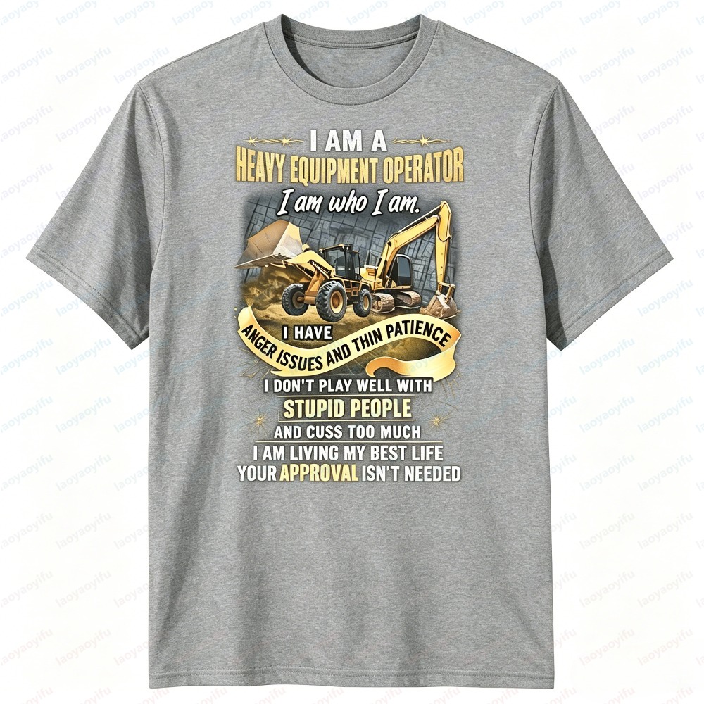 Men Summer Short Sleeve Fashio - Heavy Equipment Operator Shirts recension och pris