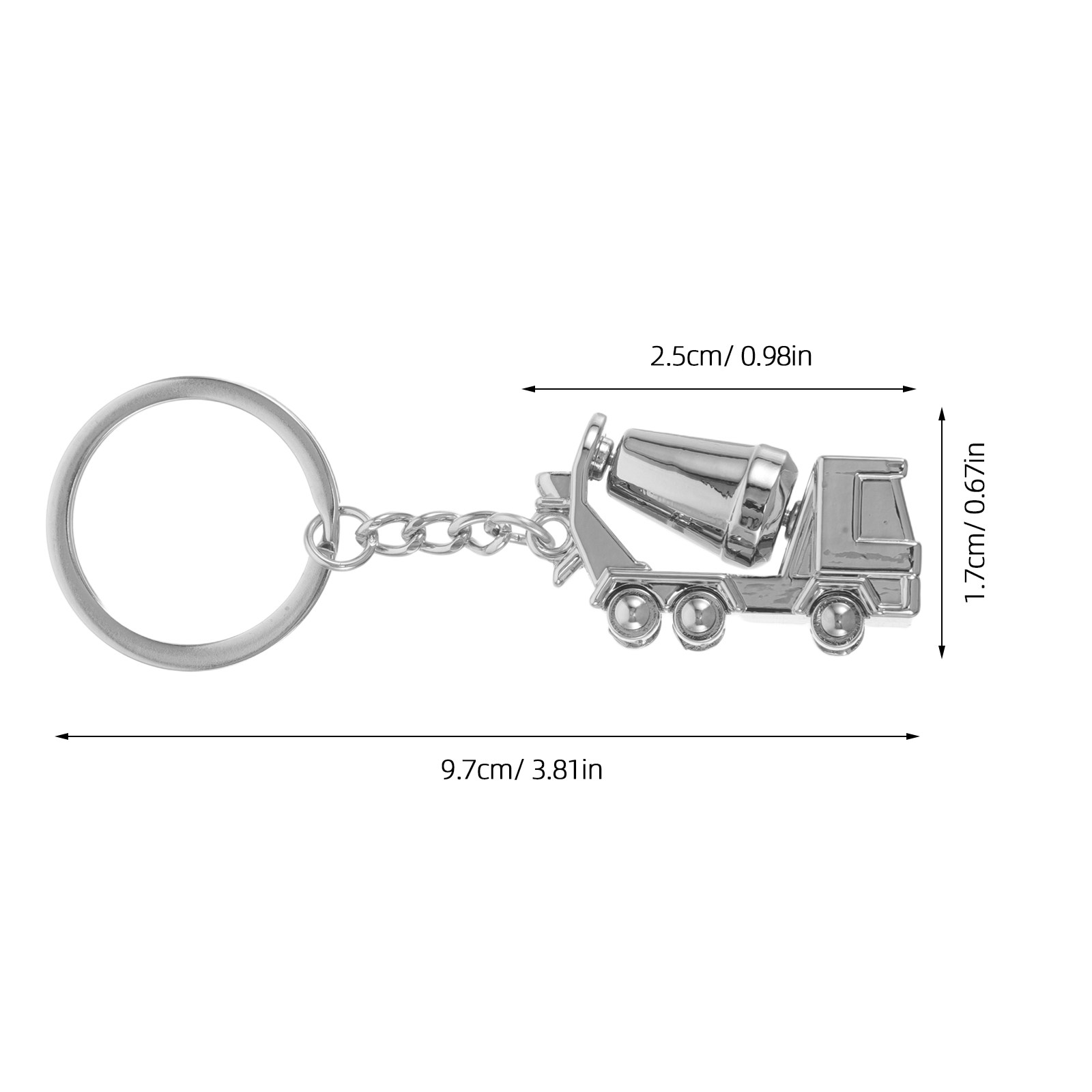 Alloy Mixer Truck Keychain 3D  - Heavy Equipment Mixer recension och pris
