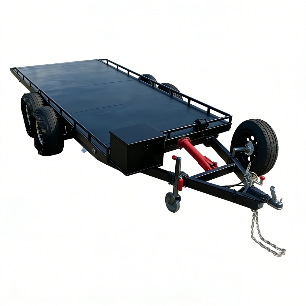 Heavy-Duty Double Axle Steel C - Heavy Equipment Hauler recension och pris